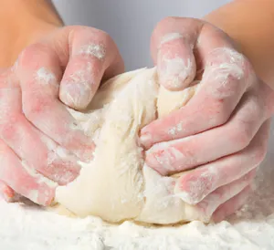kneeding dough